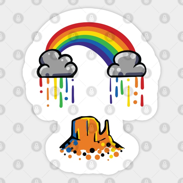 Monument Valley Rainbow Pride Sticker by bricesondennis